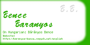 bence baranyos business card